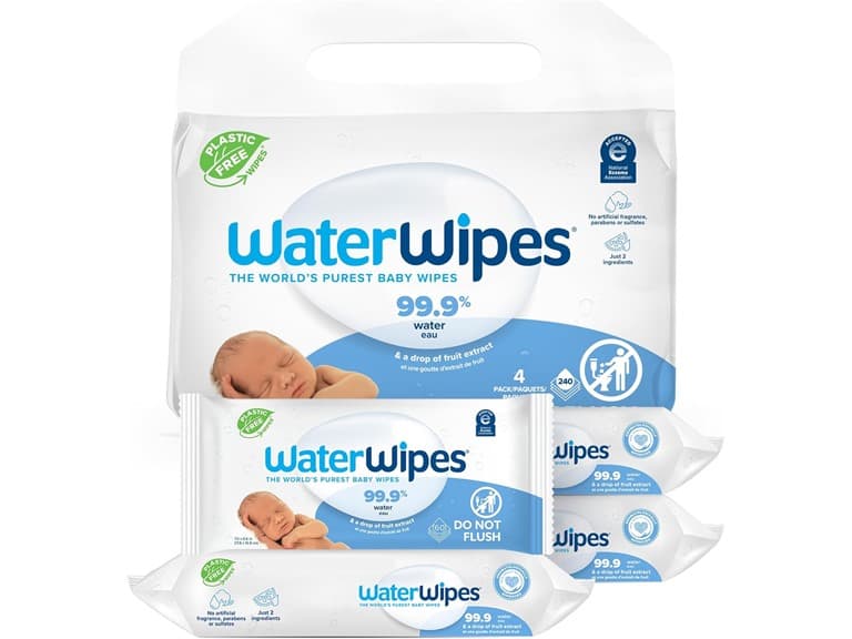 WaterWipes Plastic-Free Original-baby Wipes, 240 Ct - Image 1