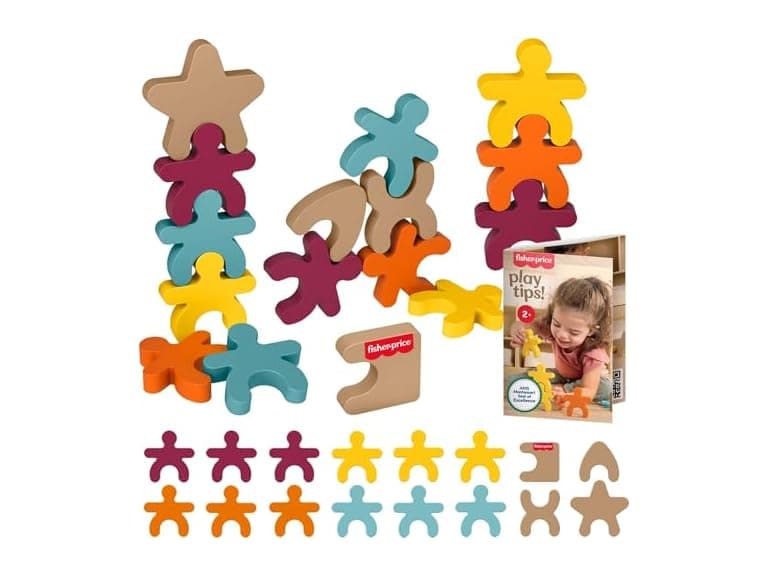Fisher-Price Wood Stacking Shapes 16pc - Image 1