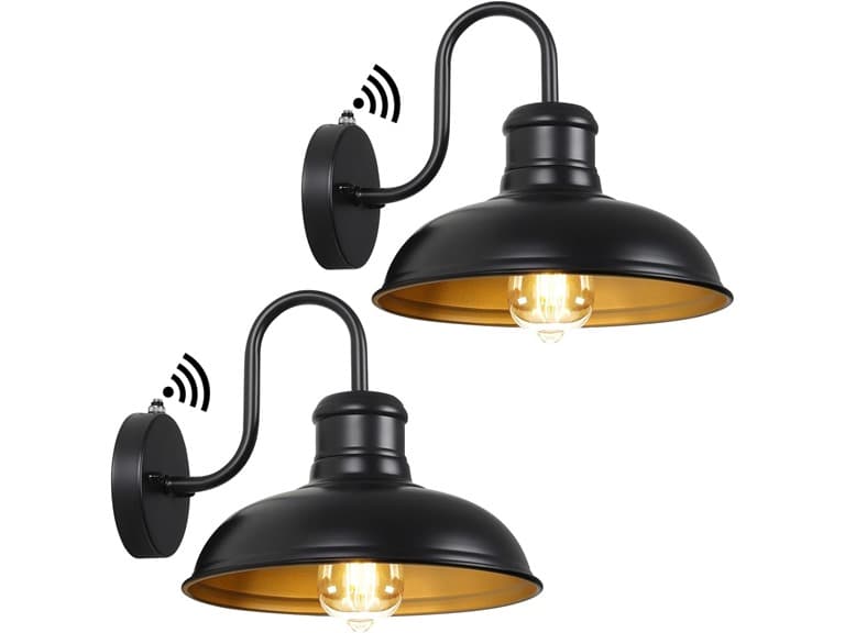 (New) TOBUSA 2-Pack Dusk to Dawn Outdoor Wall Lights - Image 1