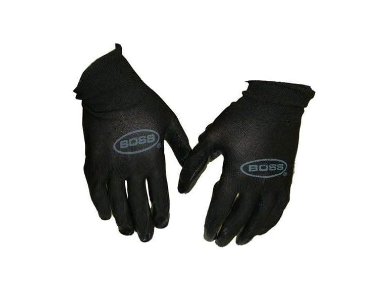 BOSS Gloves 7850N Palm Gloves, Nitrile, Large, Black (Pack of 5) - Image 1