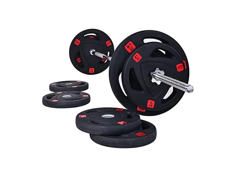 Fitvids Cast Iron Standard Weight Plates 95-Pound Set - Image 1