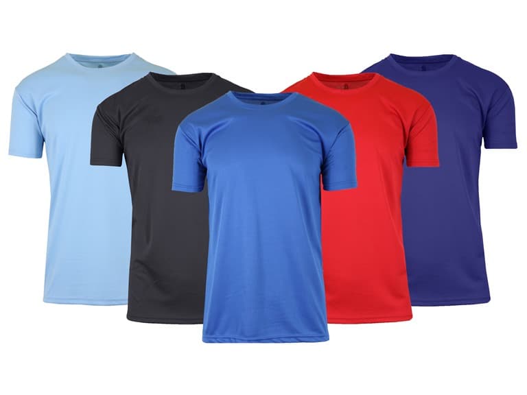 5Pk Mens S/S Performance Active Tee - Image 1