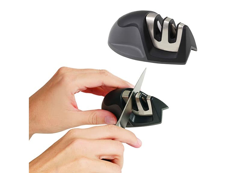 2 Pack: Dual Edge Grip Knife Sharpener - Image 1