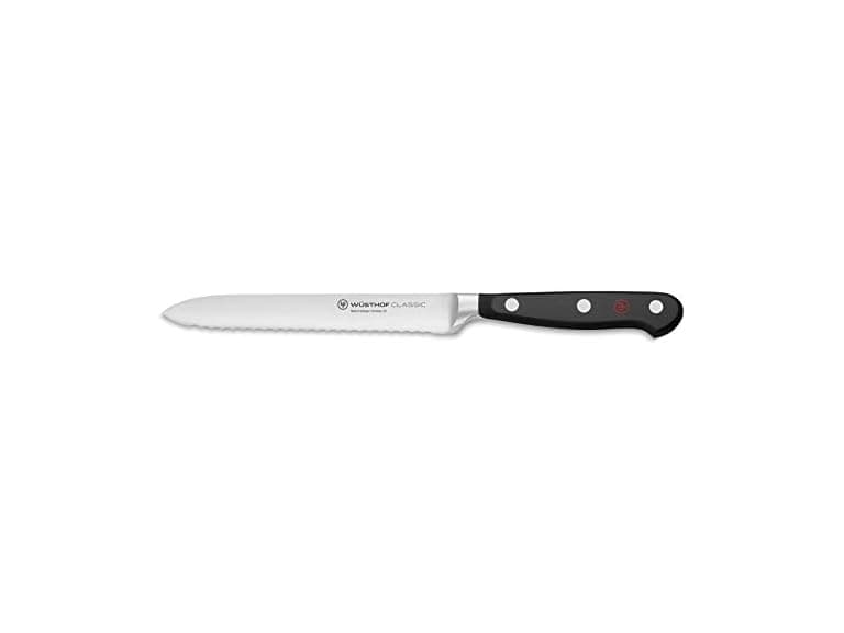 WUSTHOF 1040101614 Classic 5" Serrated Utility Knife - Image 1