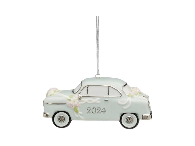 Lenox  2024 Just Married Vintage Car Ornament - Image 1
