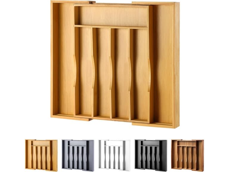 Expandable Bamboo Kitchen Drawer - Image 1