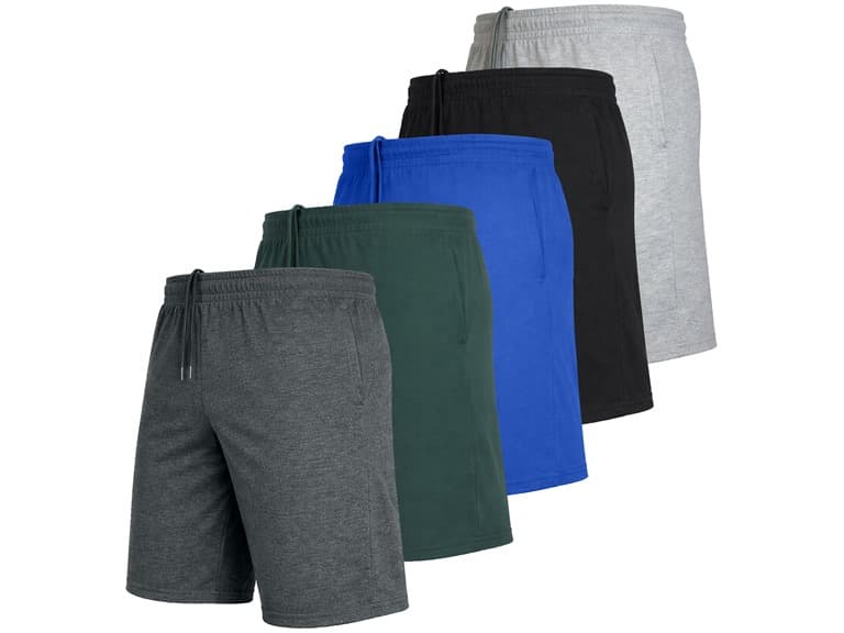5Pk Mens Cotton Blend Lounge Shorts - Image 1