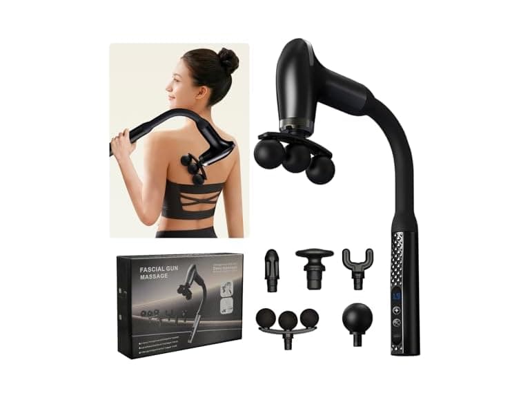 3-Head Massage Gun w/ Extension Handle - Image 1