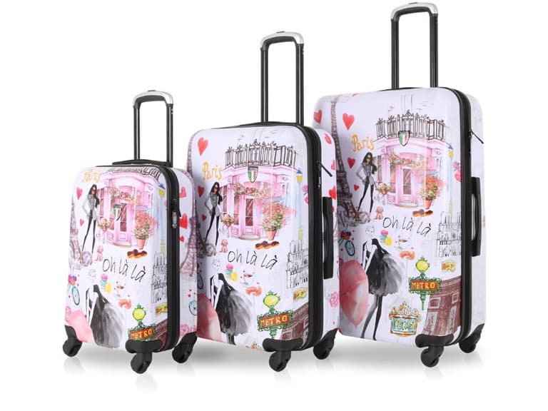 TUCCI Italy Paris Love Art 3PC Luggage - Image 1
