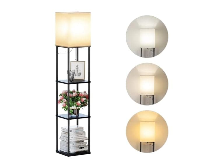 Online Solution Floor Lamp with Shelves (Open Box) - Image 1