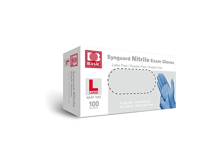 Basic Medical Nitrile Exam Gloves Lg - Image 1