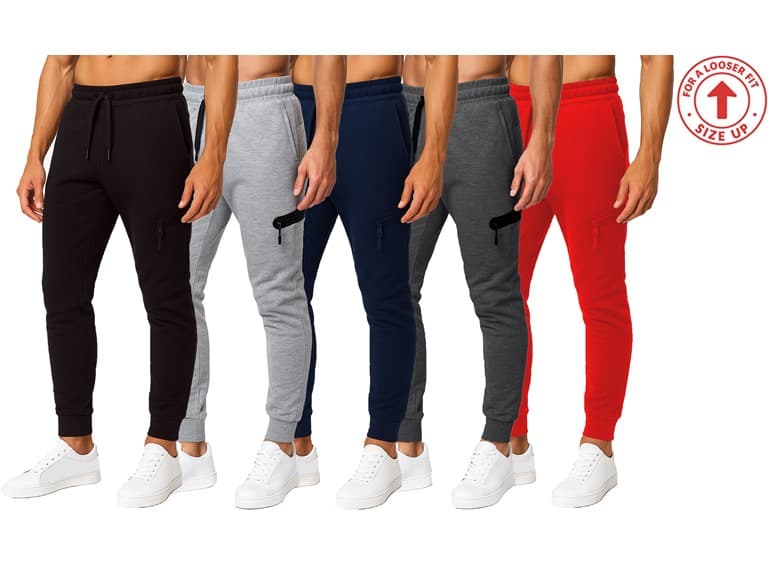3Pk Asst Mens Tech Fleece Jogger Pants - Image 1