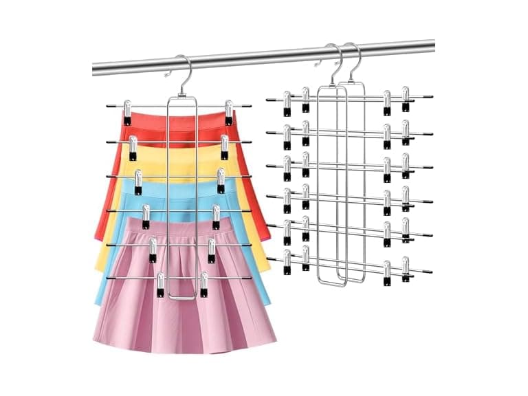 FATHITA 6-Tier Space Saving Pants Hangers - Image 1