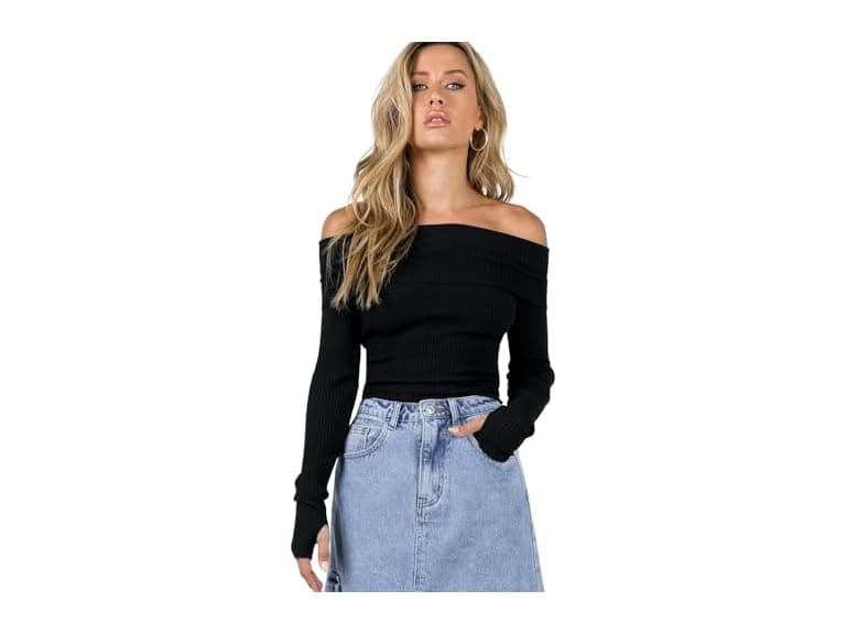Princess Polly Women's Morley Off Shoulder Sweater - Image 1