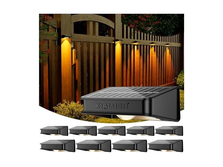 KIALUSH Solar Fence Lights 10 Pack - Image 1
