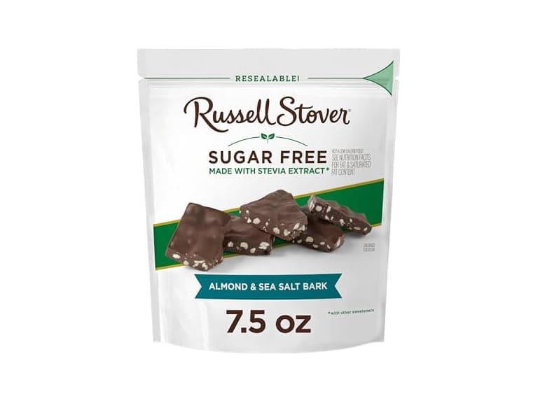 Russell Stover SF Dark Choc Almond 7.5oz - Image 1