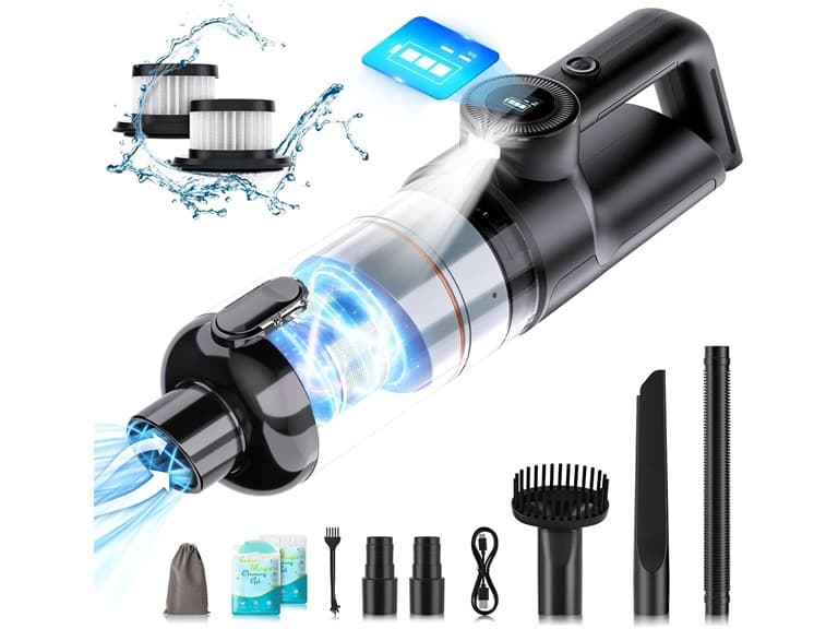 Cordless Handheld Vacuum w/ LCD Display - Image 1