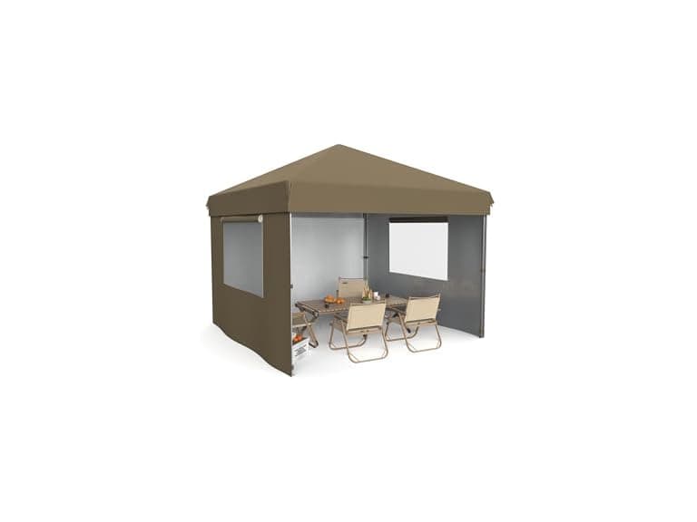 10x10 Pop Up Canopy Tent Khaki - Image 1