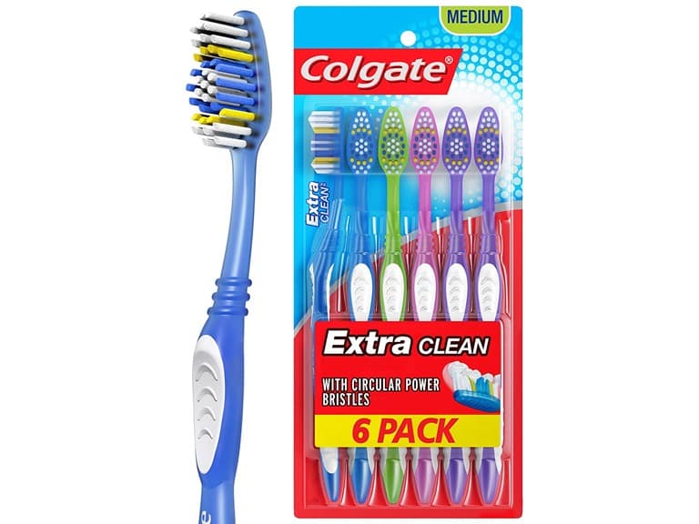 Colgate Extra Clean Toothbrush, 6pk - Image 1