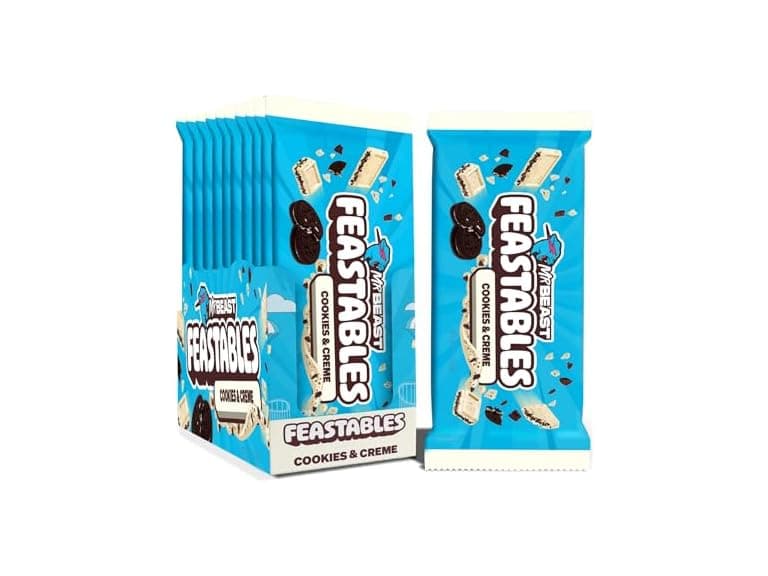 Feastables Cookies Creme Choc Bar 10ct 2 - Image 1