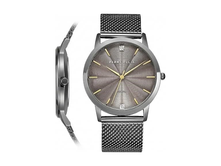 Perry Ellis Ultra Slim Round Dial Watch - Image 1