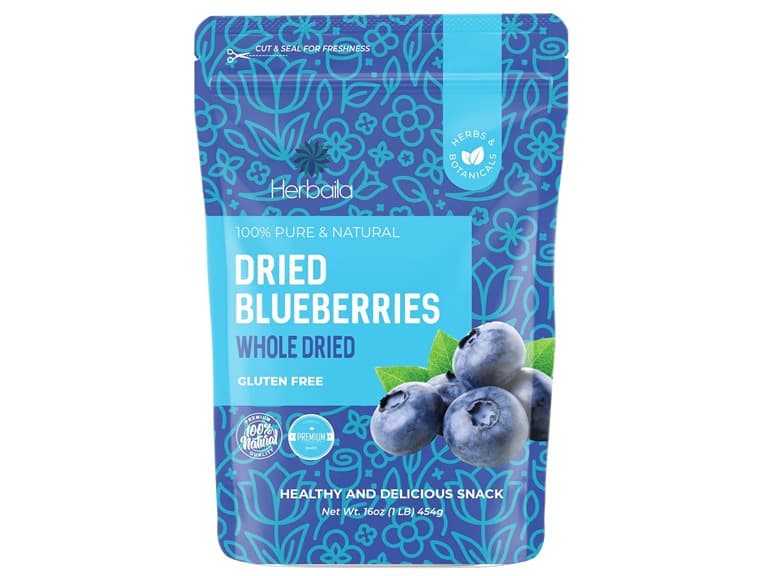 Whole Dried Blueberries, No Sugar Added 16 oz. - Image 1