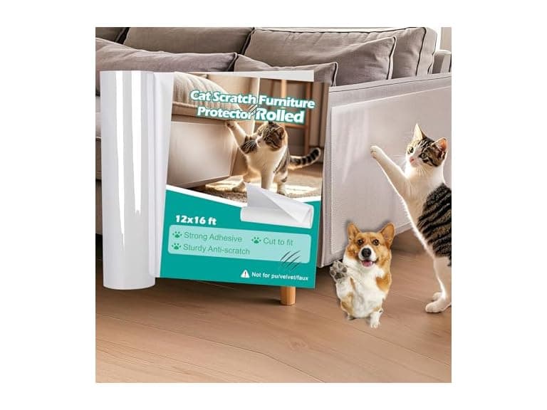 WAWINY Cat Scratch Protector Rolled(12" x16ft) - Image 1