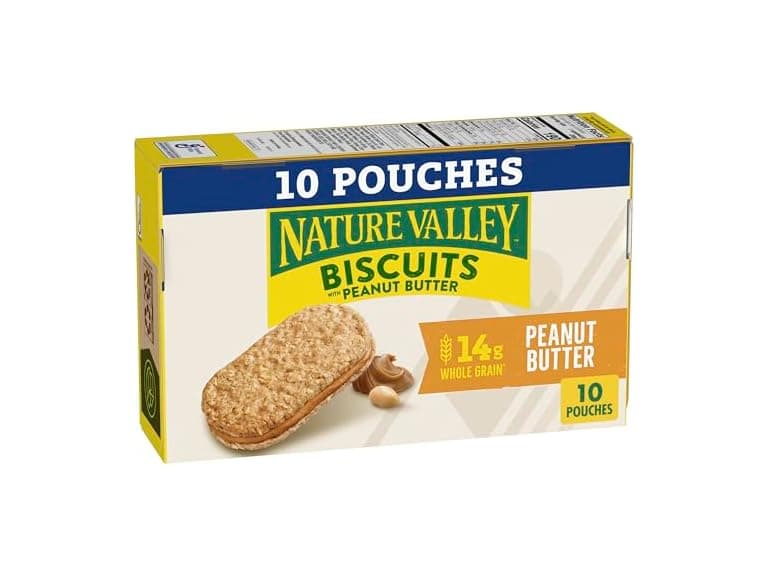 10CT Nature Valley Biscuit Sandwiches, Peanut Butter - Image 1