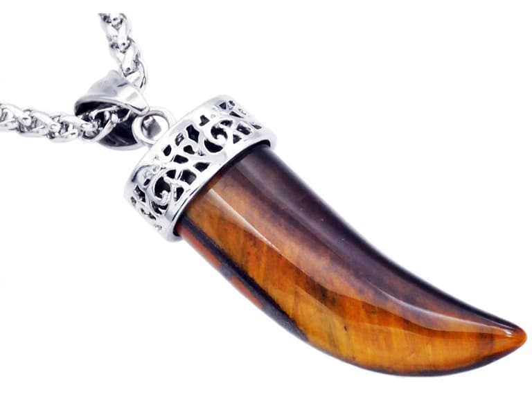 Genuine Stainless Steel Horn Necklace - Image 1