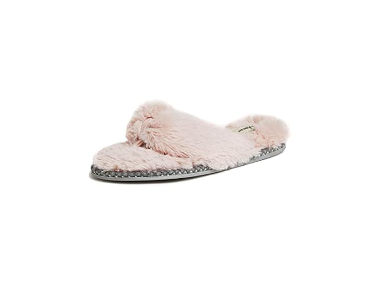 Dearfoams Women's Furry Thong Slippers - Image 1