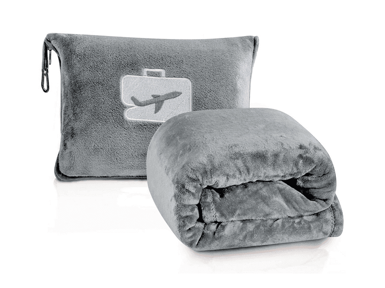 2-in-1 Soft Micro Plush Travel Blanket and Pillow - Image 1