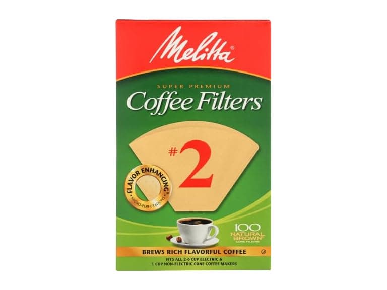 Melitta #2 Natural Brown Cone Coffee Filters, 100-Ct - Image 1