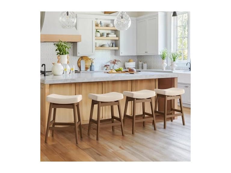 Cozyman Bar Stools Set of 4 Linen Color - Image 1