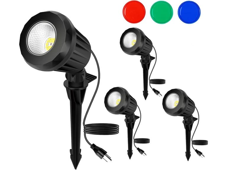 (2 & 4 Pack) 2700K LED Landscape Spot Lights