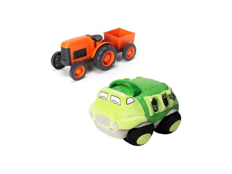 Green Toys Recycle Truck Plush & Tractor Bundle - Image 1