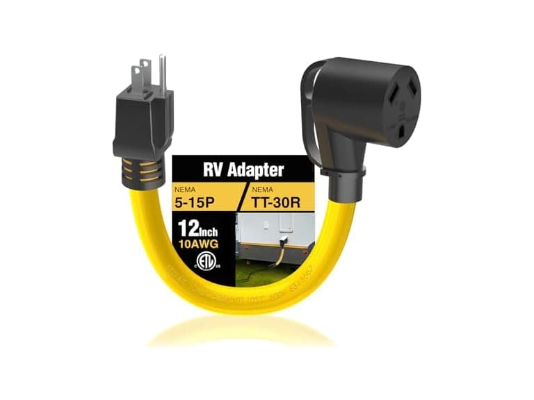 M1A2 30 Amp to 15 Amp 110V RV Adapter Cord 30