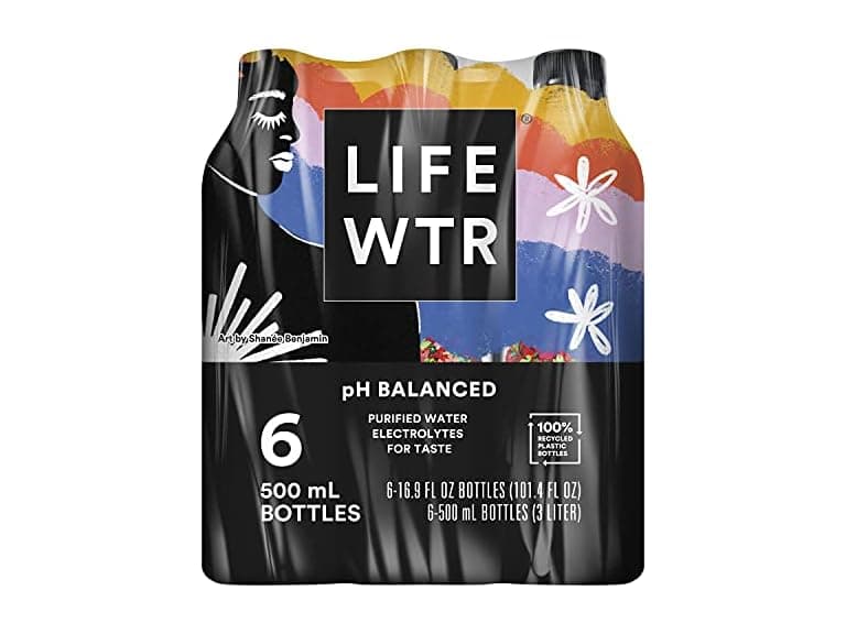 6PK LIFEWTR, Premium Purified Water, pH Balanced - Image 1