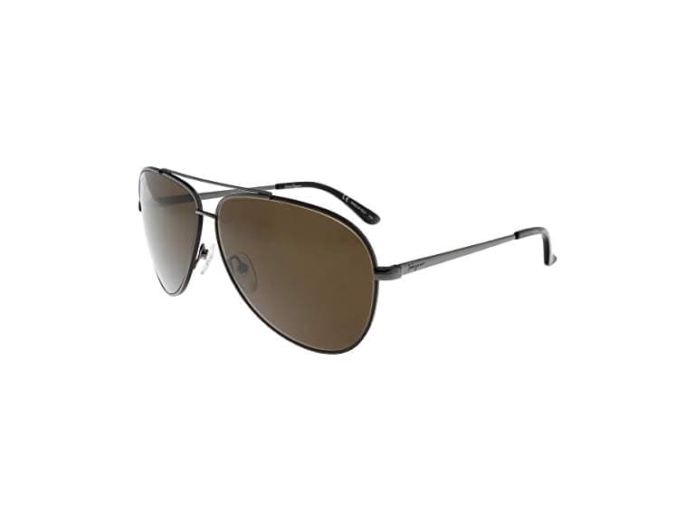 Ferragamo Unisex SF131S 067Sunglasses Shiny Gunmetal - Image 1