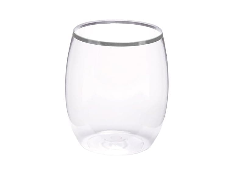 WNA Reserv 12oz Clear Plastic Stemless Wine Glasses, 64-Pack - Image 1