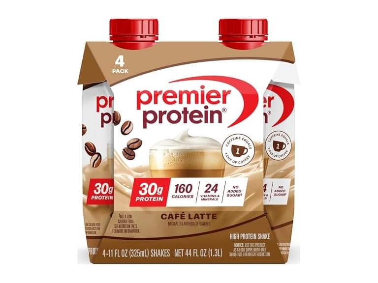 Premier Protein Energy Shake Cafe Latte 4pk - Image 1