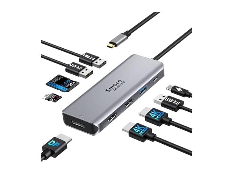 USB-C Dock with Dual HDMI & DisplayPort - Image 1