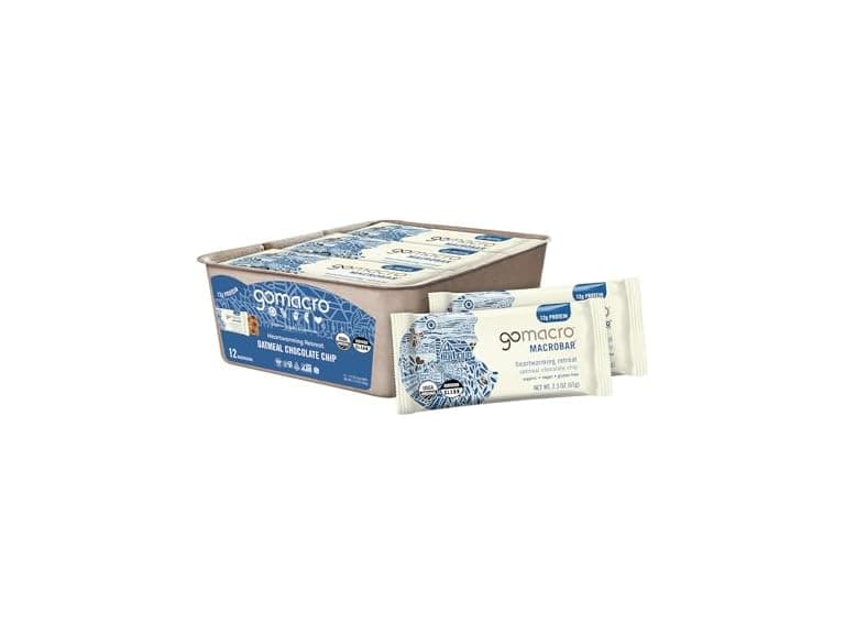 12CT Gomacro, Nutrition Bar Oatmeal Chocolate Chip - Image 1