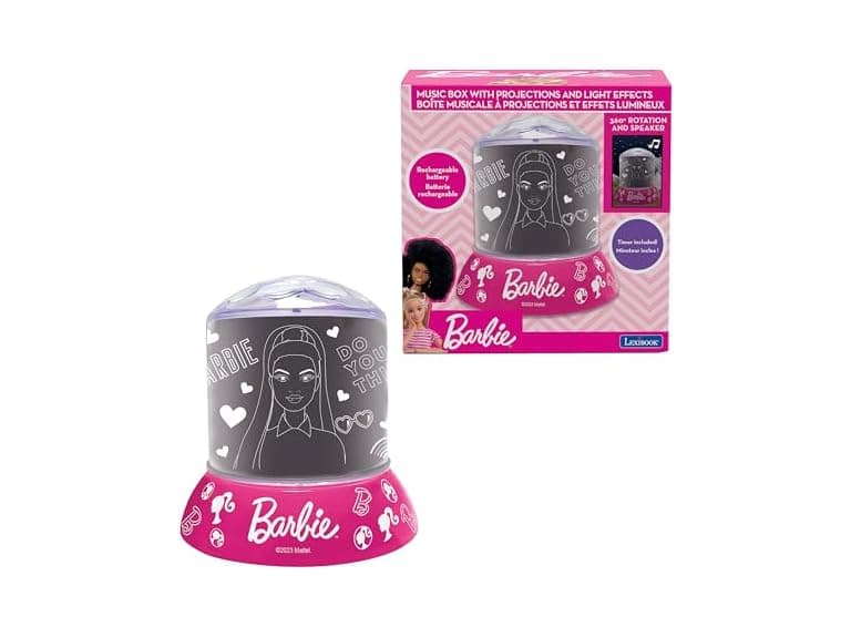 LEXiBOOK, Mattel Barbie, Night Light with Projection  - Image 1