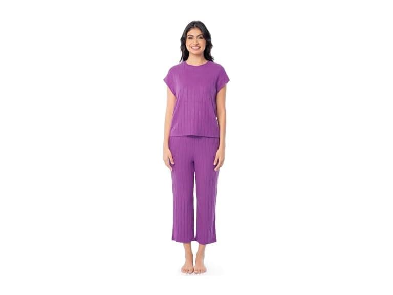 Fruit Of The Loom Women Dolman Sleeve Cropped Set - Image 1