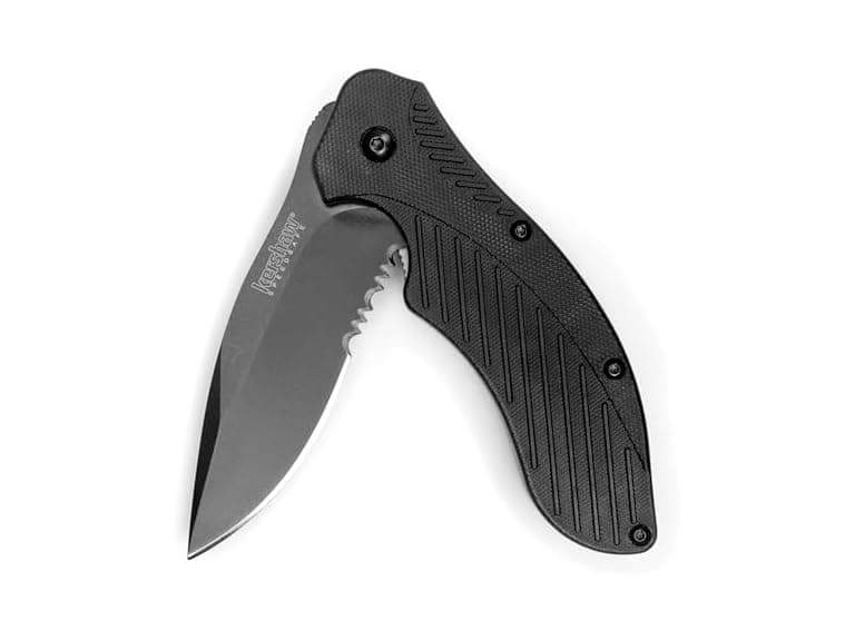 2Pk Clash Black Serrated Pocket Knife - Image 1