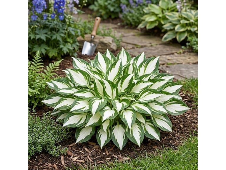 Fire & Ice Hosta - 4 Bare Roots - Image 1