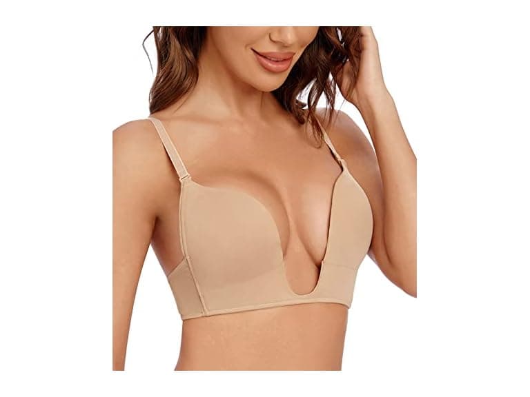 Wekofi Women (40D) Plunge Bras Low Back Bra - Image 1