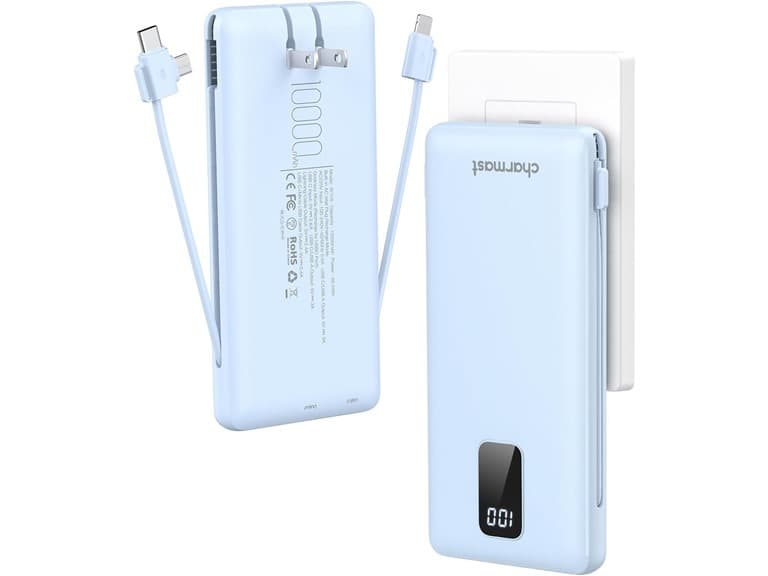 2 Pack 10000mAh Power Bank w/ Cables - Image 1