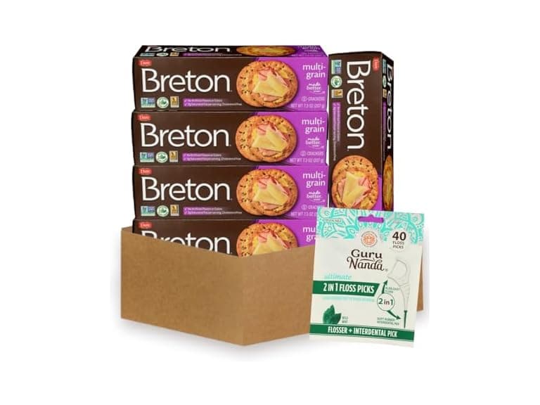 6 Item Set- Breton Crackers & Floss Picks