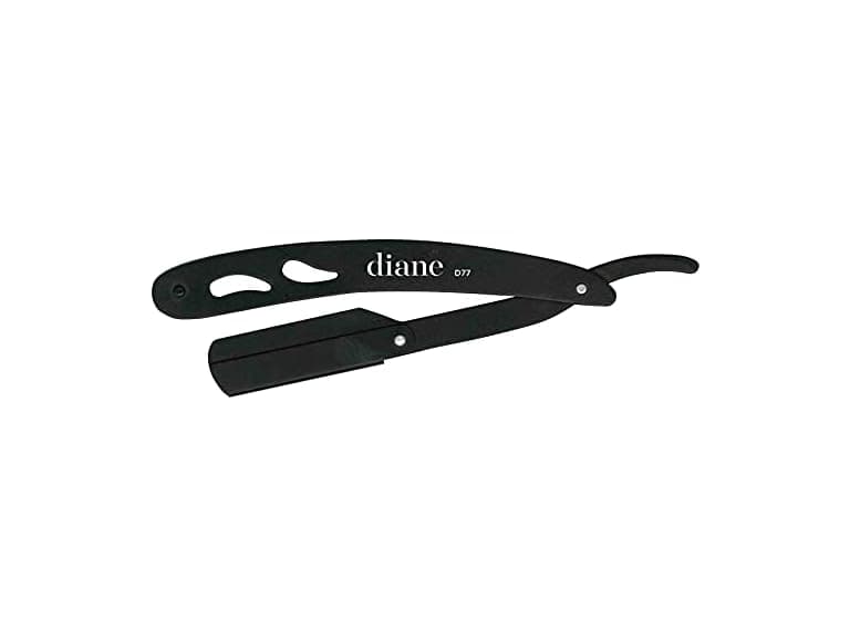Diane Professional Straight Edge Shaving Razor, Black, 0.15 lb - Image 1